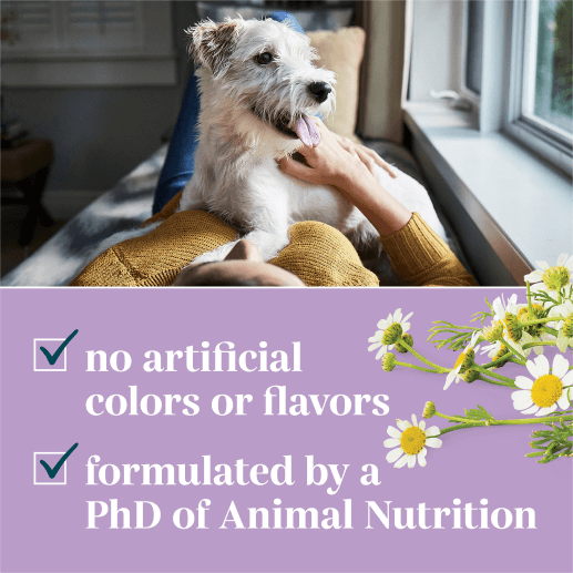 no artificial colors or flavors | formulated by a PhD of Animal Nutrition