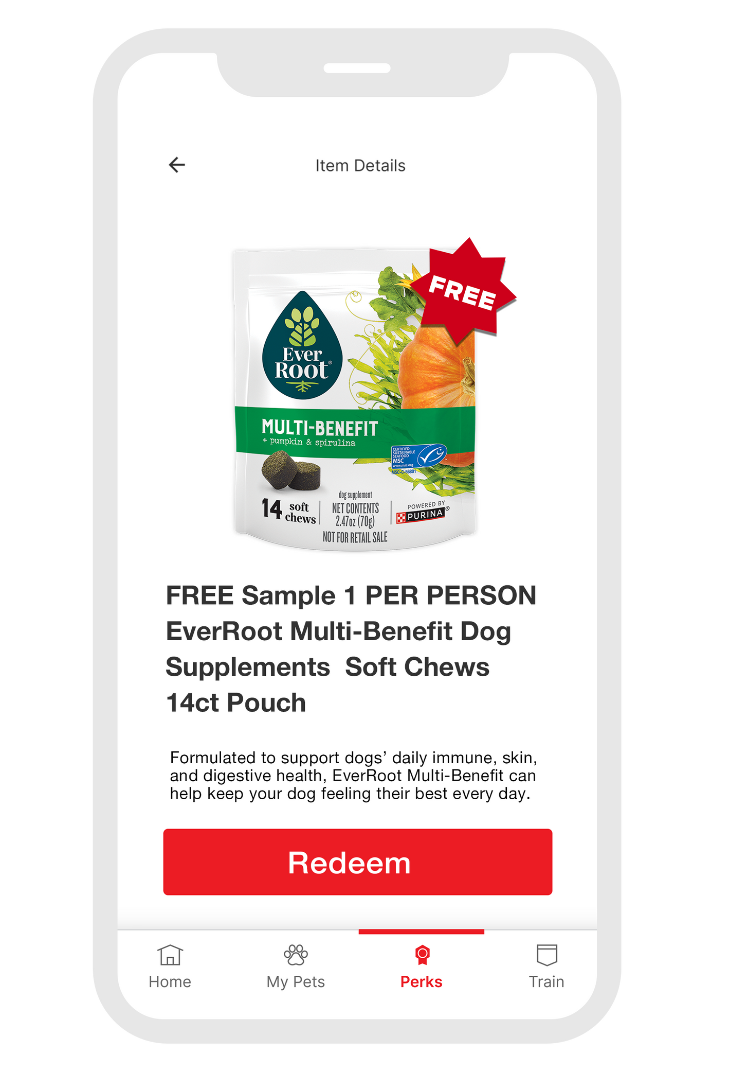 Step 3 - Select EverRoot Free Sample and redeem