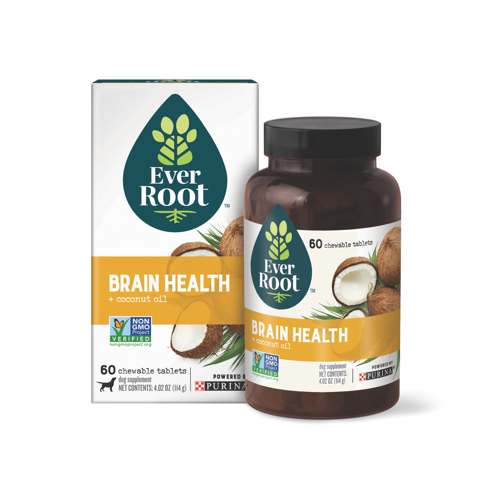 EverRoot Brain Health Chewable Tablets with packaging