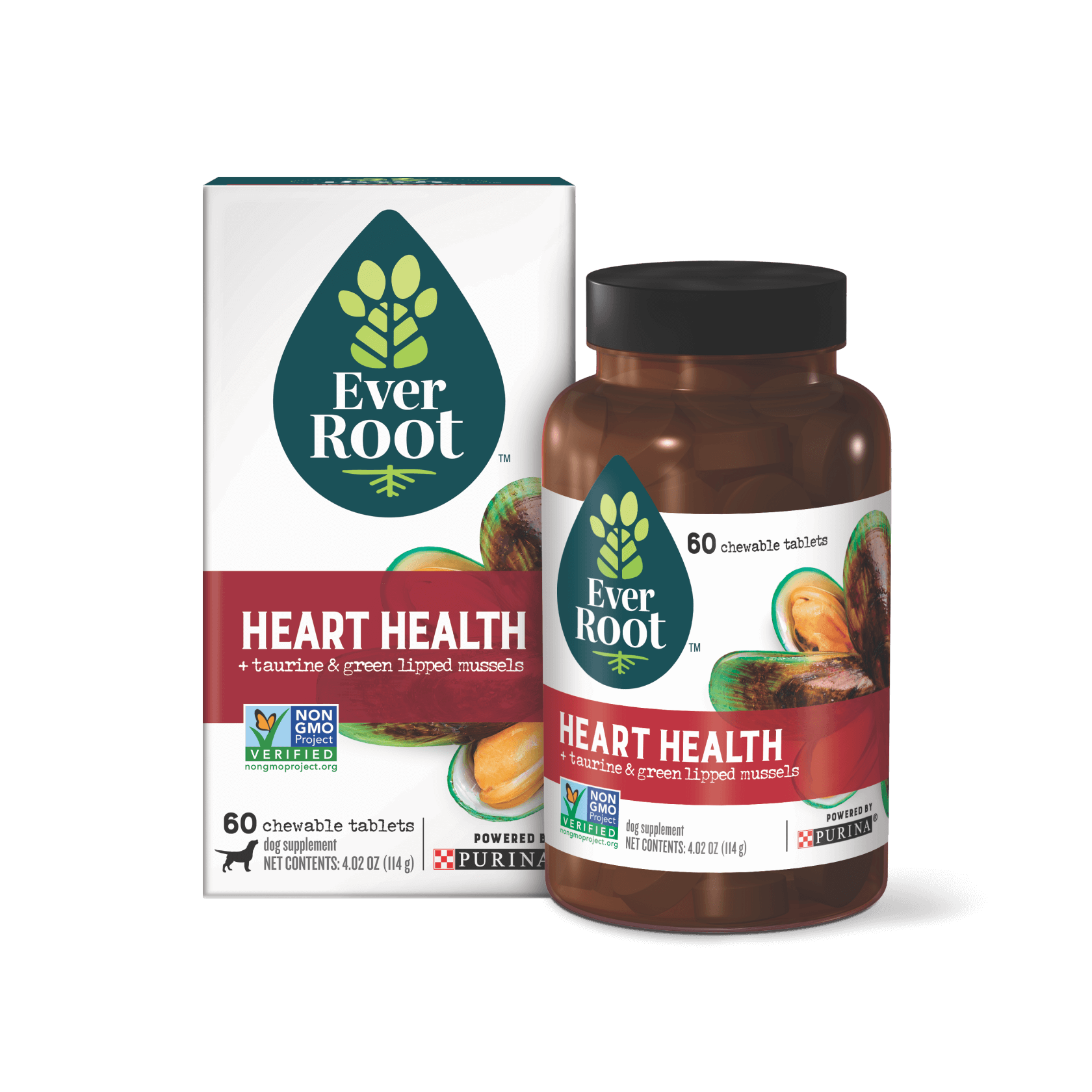 EverRoot Heart Health Chewable Tablets with packaging